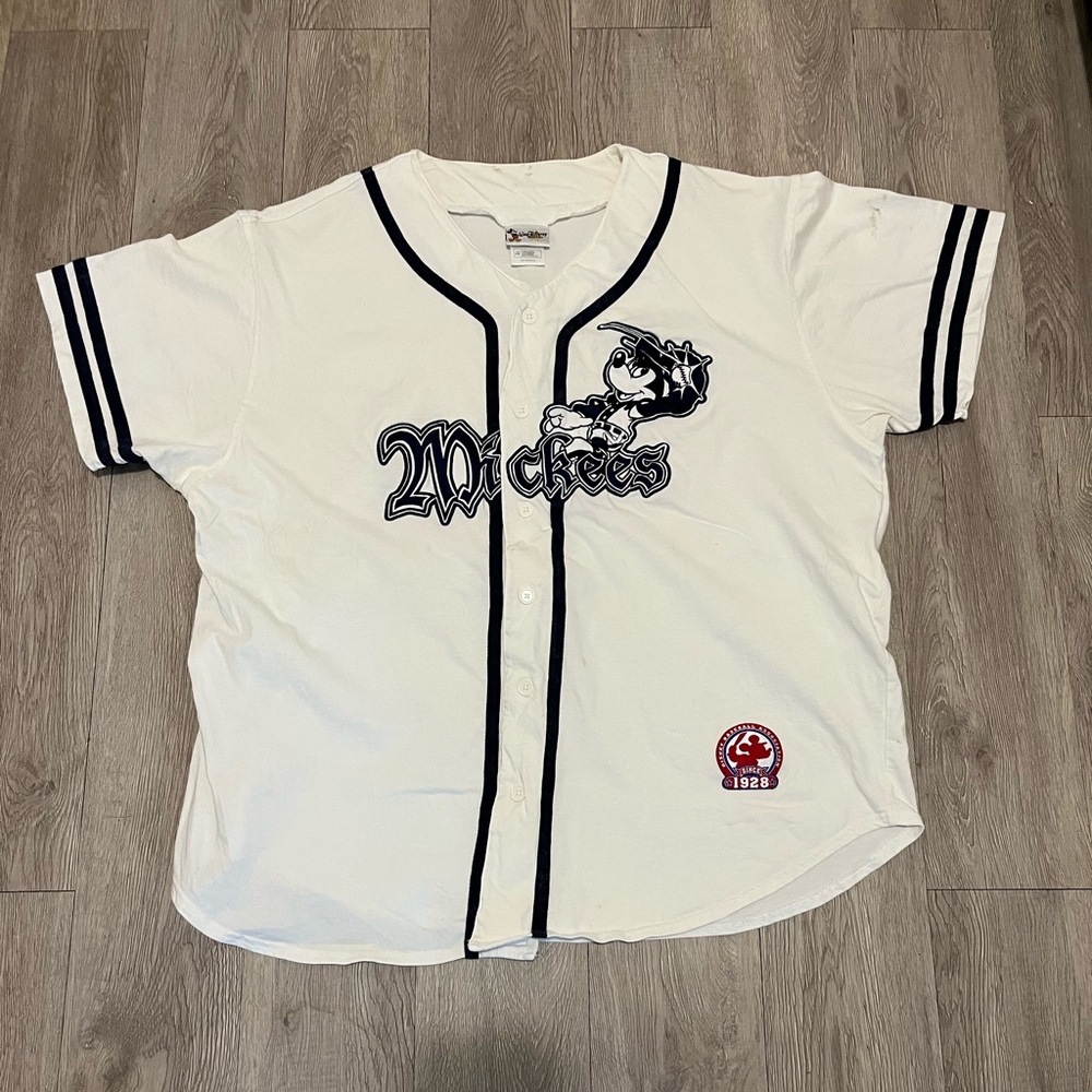 Vintage Walt Disney World Mickey Mickees Baseball Jersey Size XXL